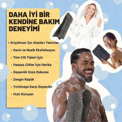 Blissal Peeling Etkili Antibakteriyel Duş Havlusu