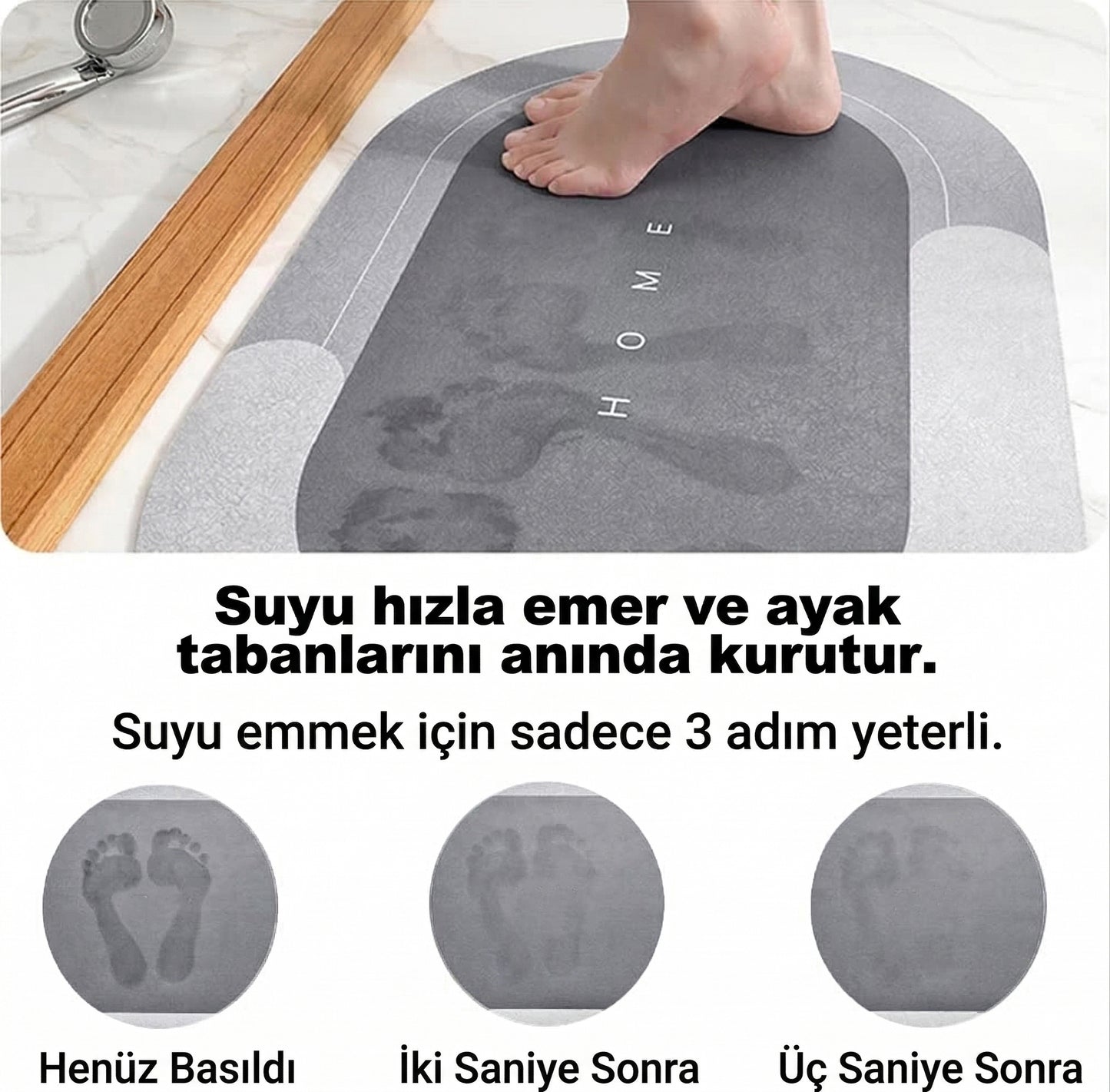 Ultra Emici Kaymaz Banyo Paspası