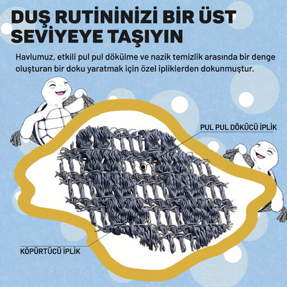 Blissal Peeling Etkili Antibakteriyel Duş Havlusu