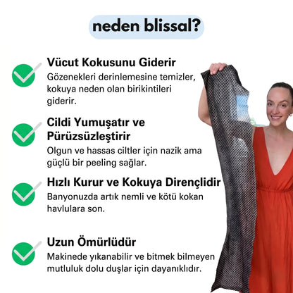 Blissal Peeling Etkili Antibakteriyel Duş Havlusu