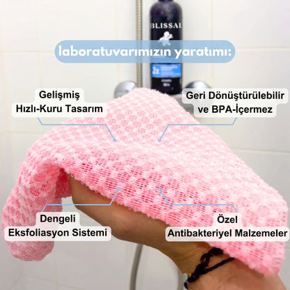 Blissal Peeling Etkili Antibakteriyel Duş Havlusu