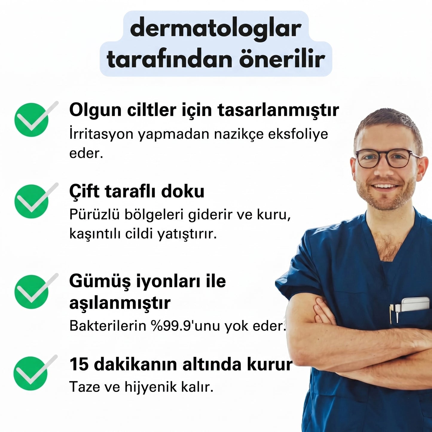 Blissal Peeling Etkili Antibakteriyel Duş Havlusu